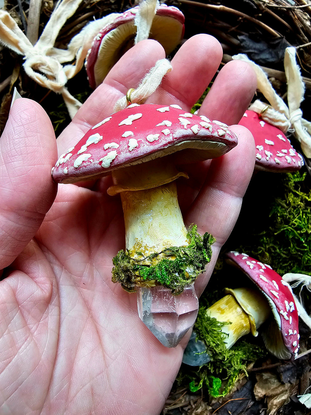 Amanita muscaria Handmade Ornaments